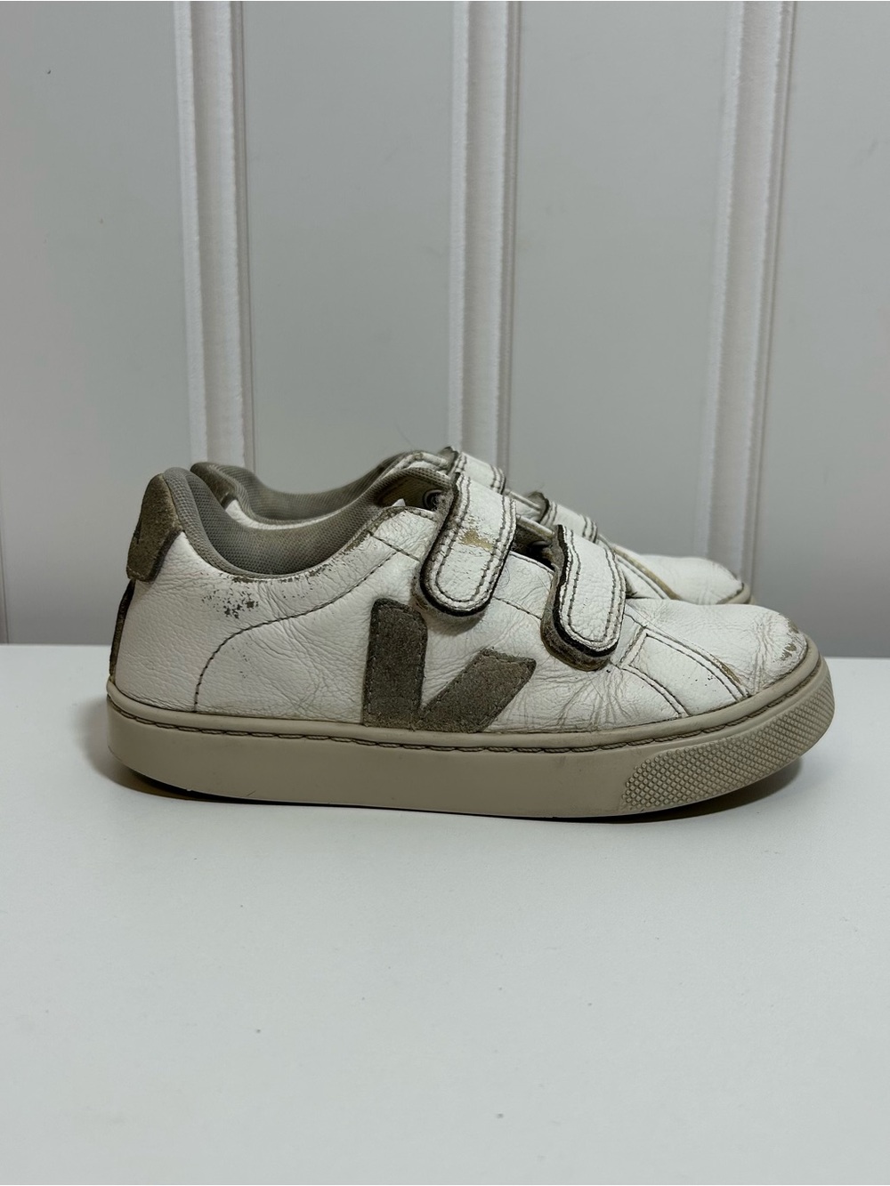 Veja esplar Kids White & beige Velcro Sneaker